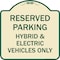 Signmission For Electrical Cars Reserved Parking Hybrid & Electric Vehicles Alum Sign, 18" x 18", TG-1818-23947 A-DES-TG-1818-23947 - alternate 1